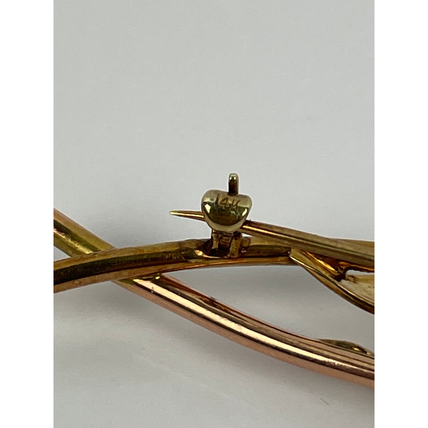 Retro 14k Gold Moonstone Jade Amethyst Flower Brooch Pin
