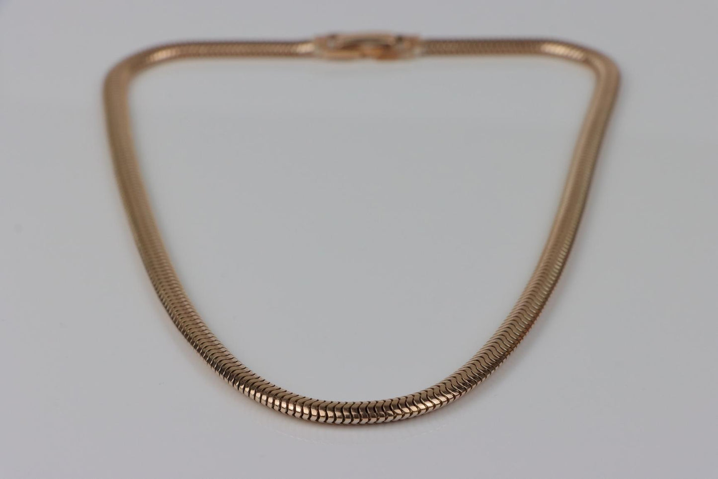 Retro 14K Rose Gold Snake Necklace