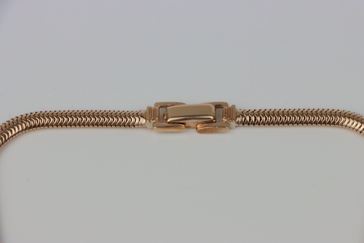 Retro 14K Rose Gold Snake Necklace