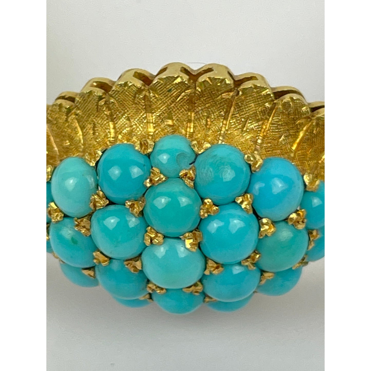 18k Gold Turquoise Bead Bracelet