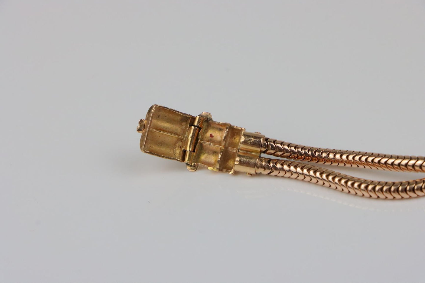 Retro 14K Rose Gold Ruby Diamond Watch Bracelet