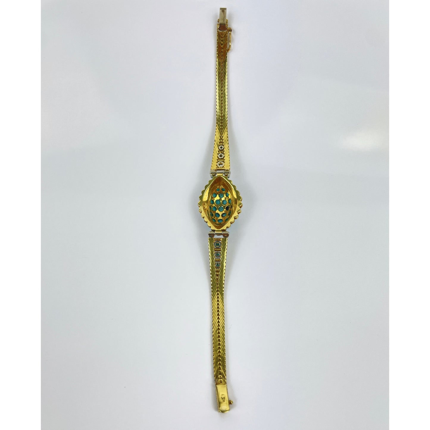 18k Gold Turquoise Bead Bracelet