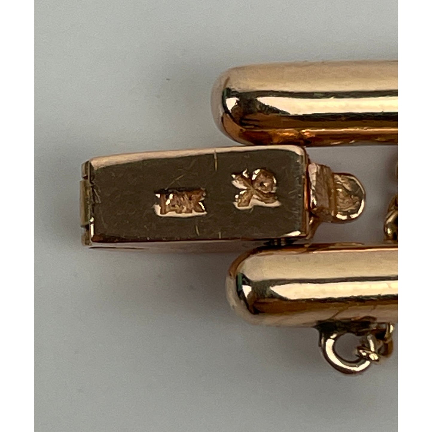 Retro 14k Gold Ruby Diamond Watch Bracelet
