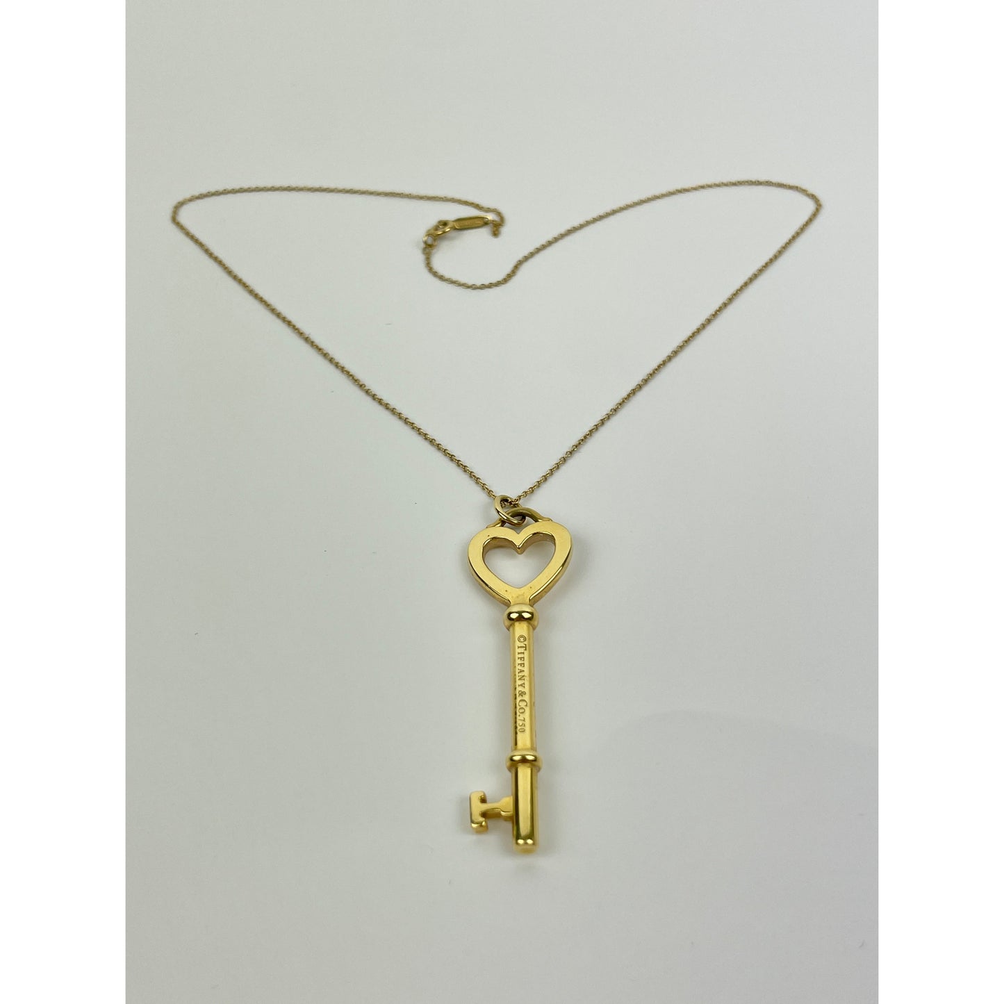 Tiffany & Co. 18k Gold Key Necklace