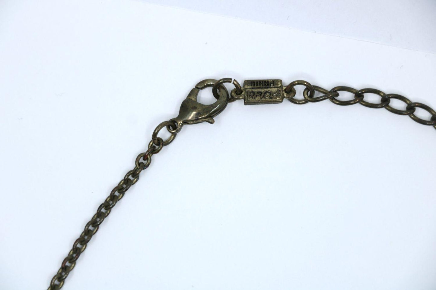Vintage Poggi Paris Gold tone Turquoise-Like Necklace