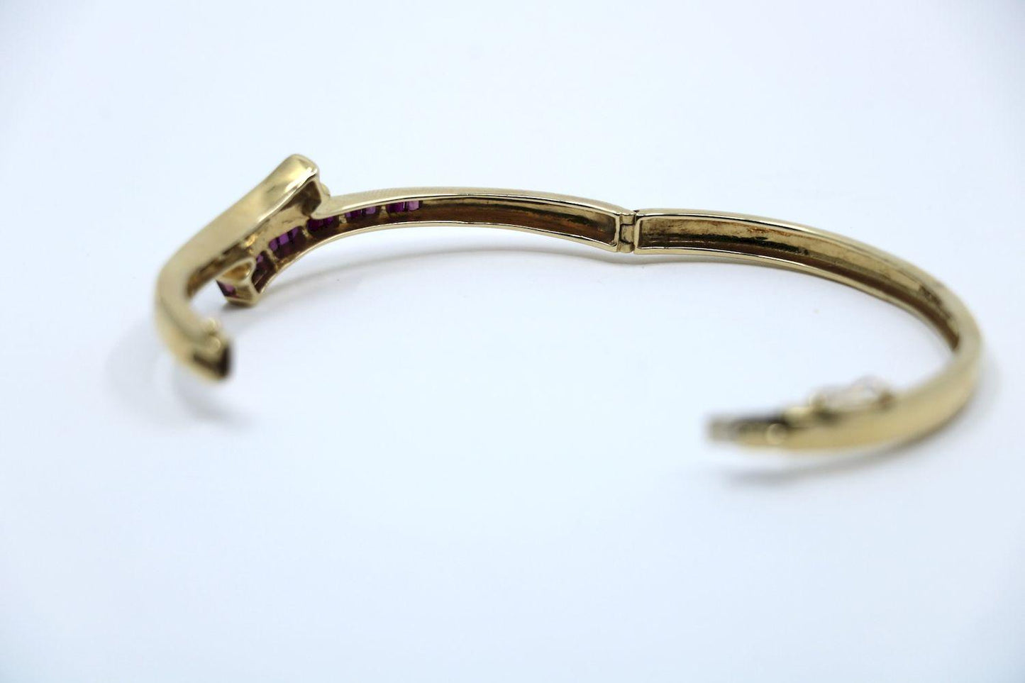 Vintage 14K Gold Diamond Ruby Bracelet