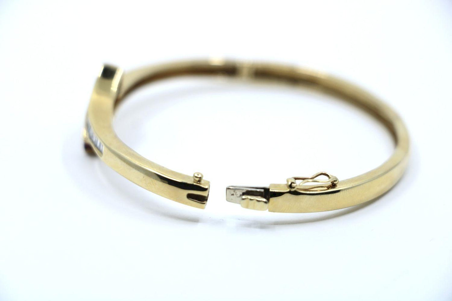 Vintage 14K Gold Diamond Ruby Bracelet