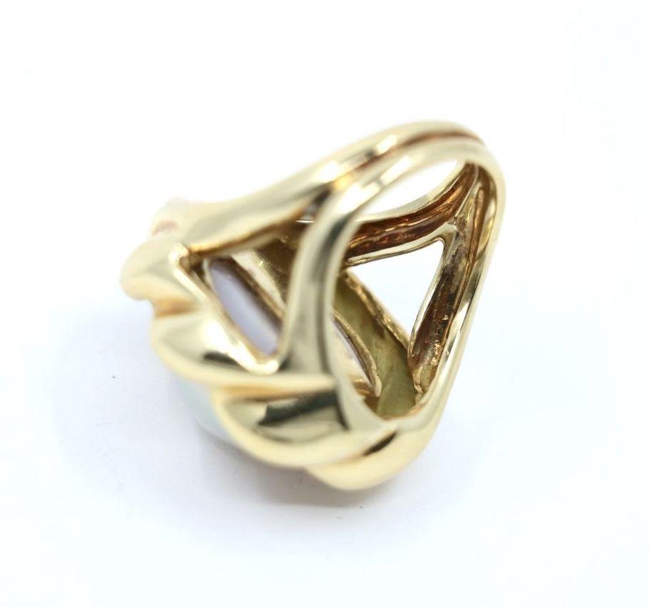 Vintage 18K Gold Pearl Ring