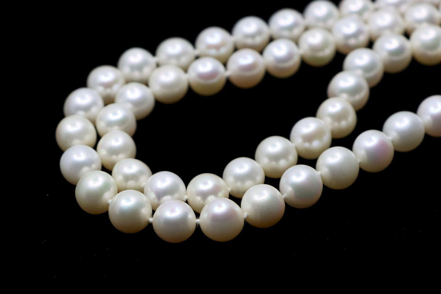Vintage 14K Gold Diamond Pearl Necklace