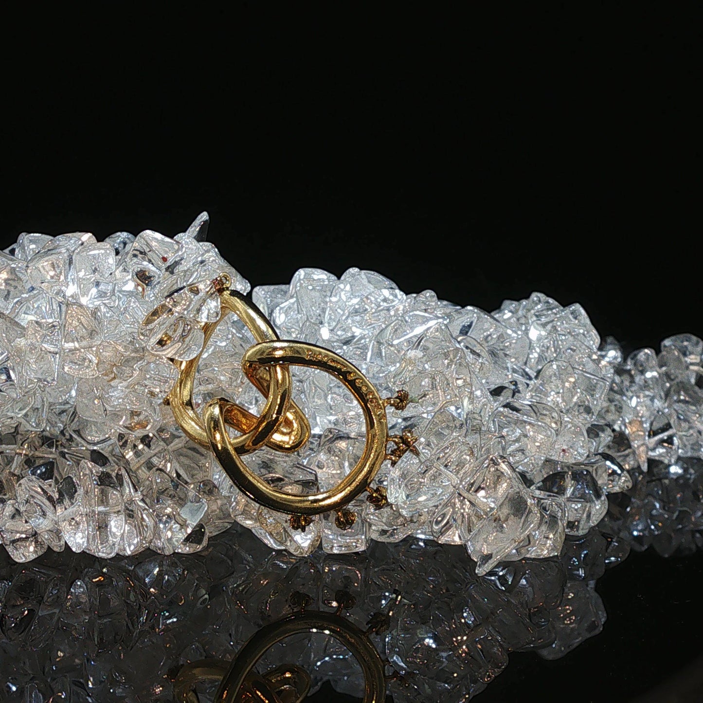 Tiffany & Co. 18K Gold Rock Crystal Necklace