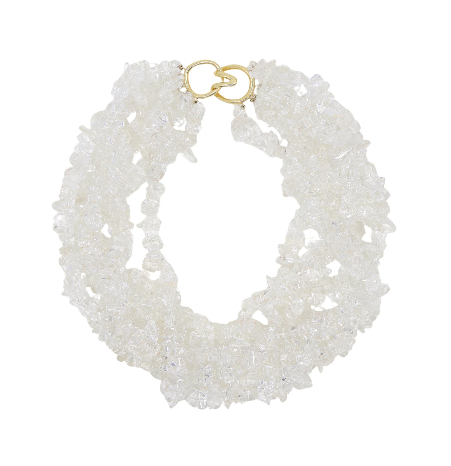 Tiffany & Co. 18K Gold Rock Crystal Necklace