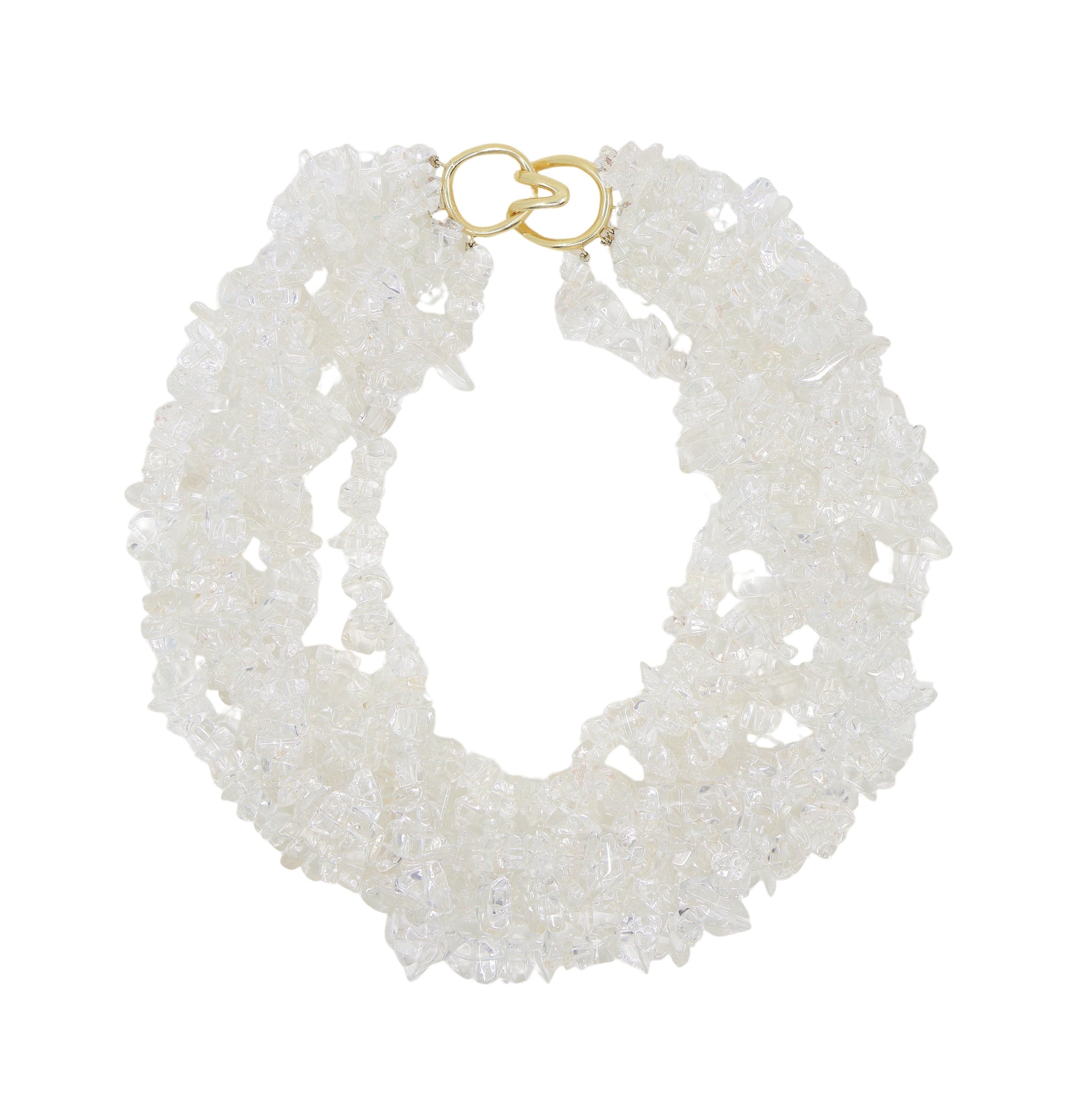 Tiffany & Co. 18K Gold Rock Crystal Necklace