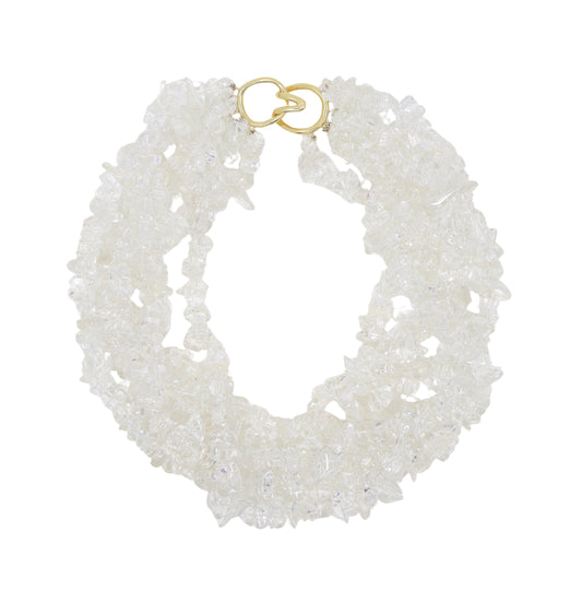 Tiffany & Co. 18K Gold Rock Crystal Necklace