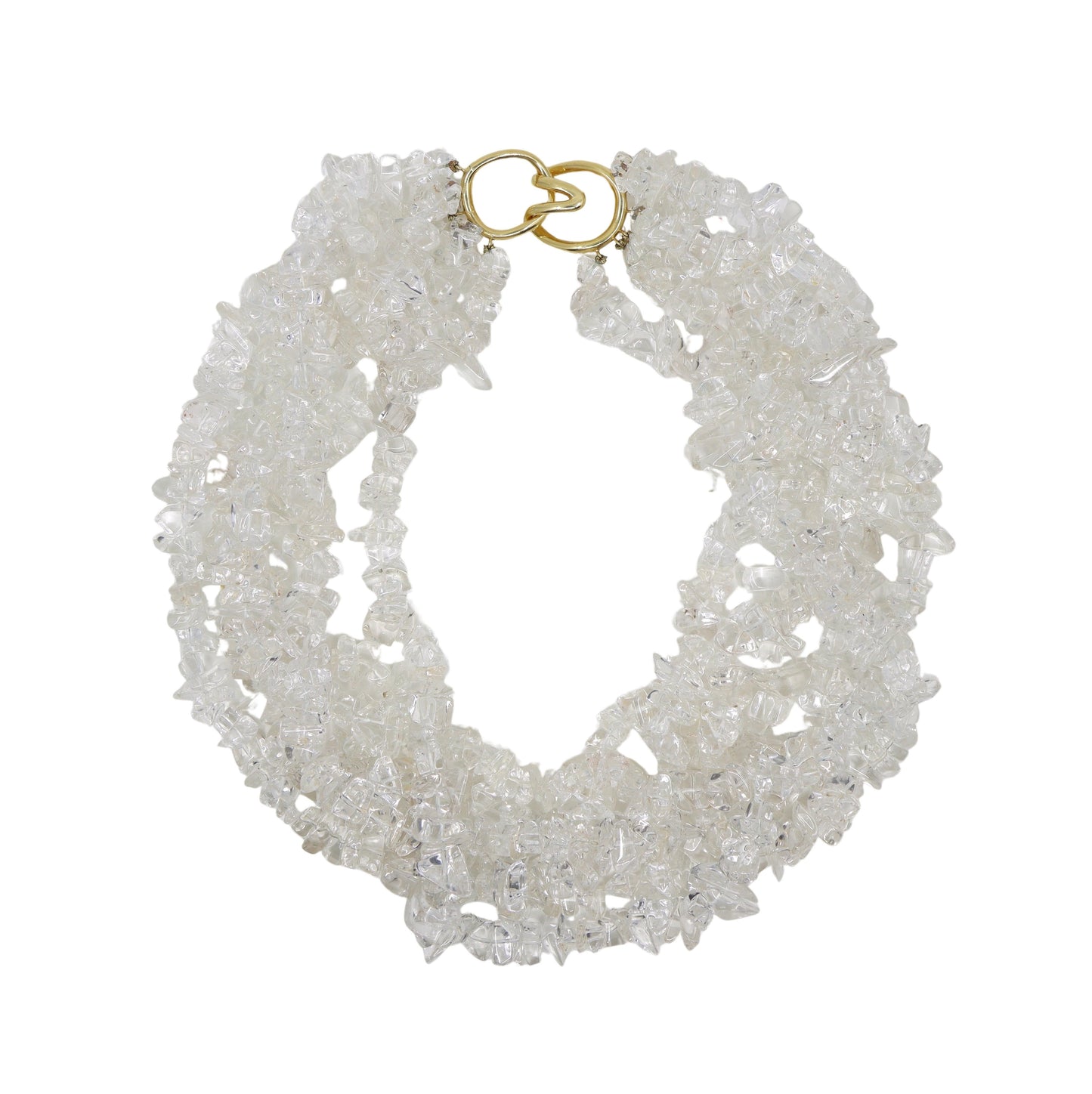 Tiffany & Co. 18K Gold Rock Crystal Necklace