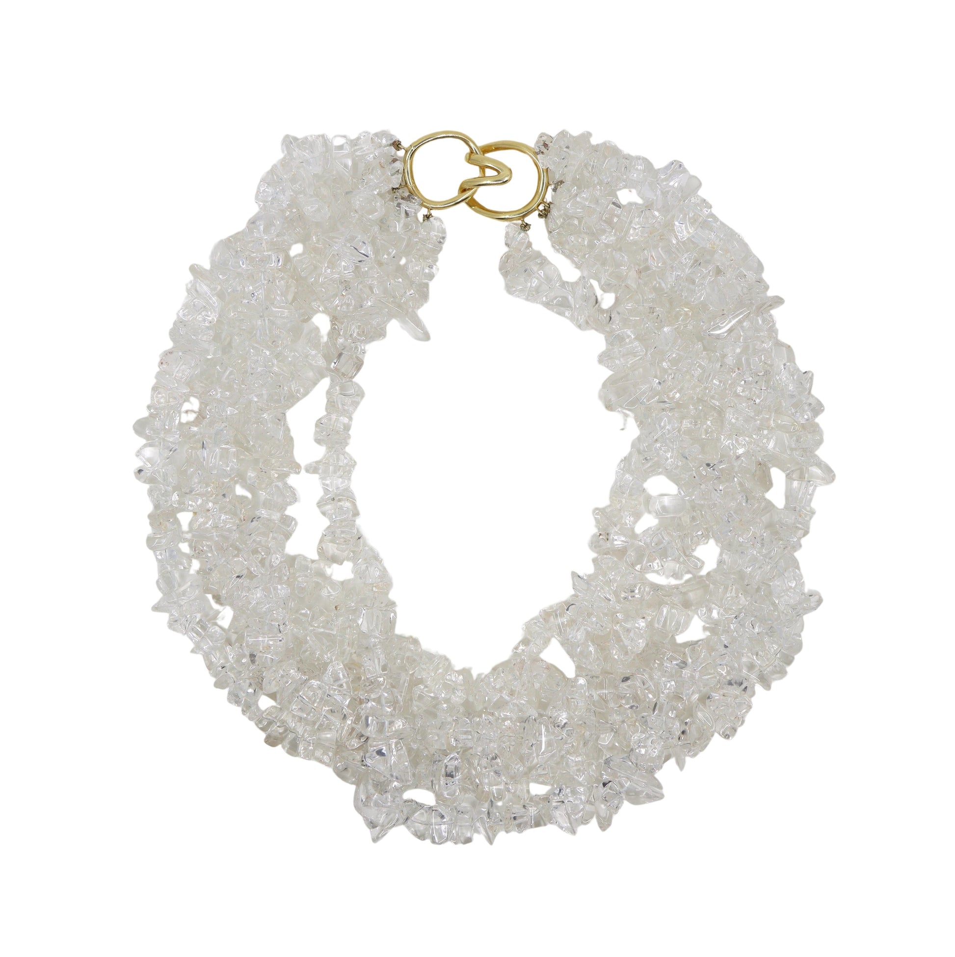 Tiffany & Co. 18K Gold Rock Crystal Necklace