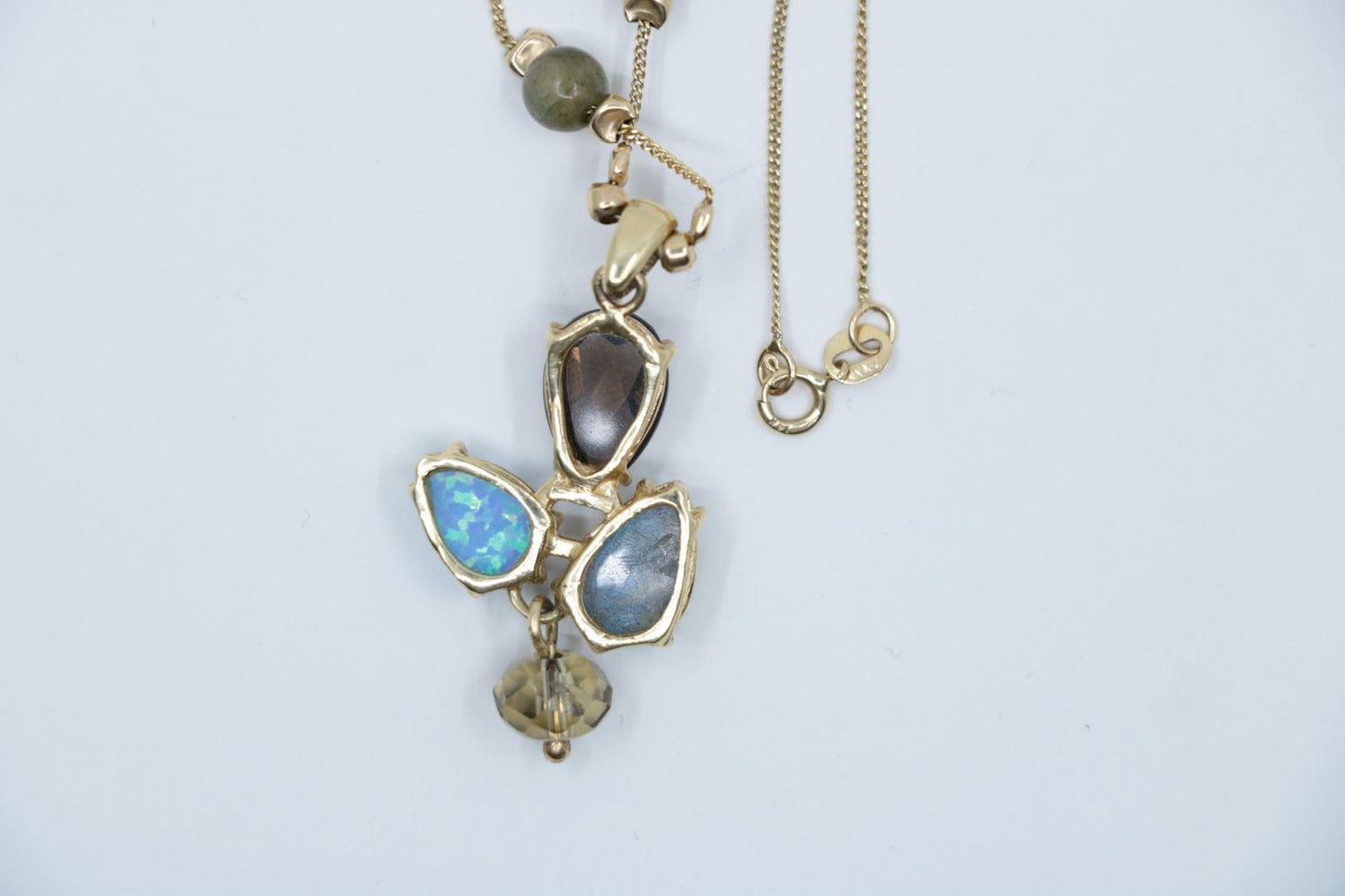 Vintage 14K Gold Gem Set Necklace