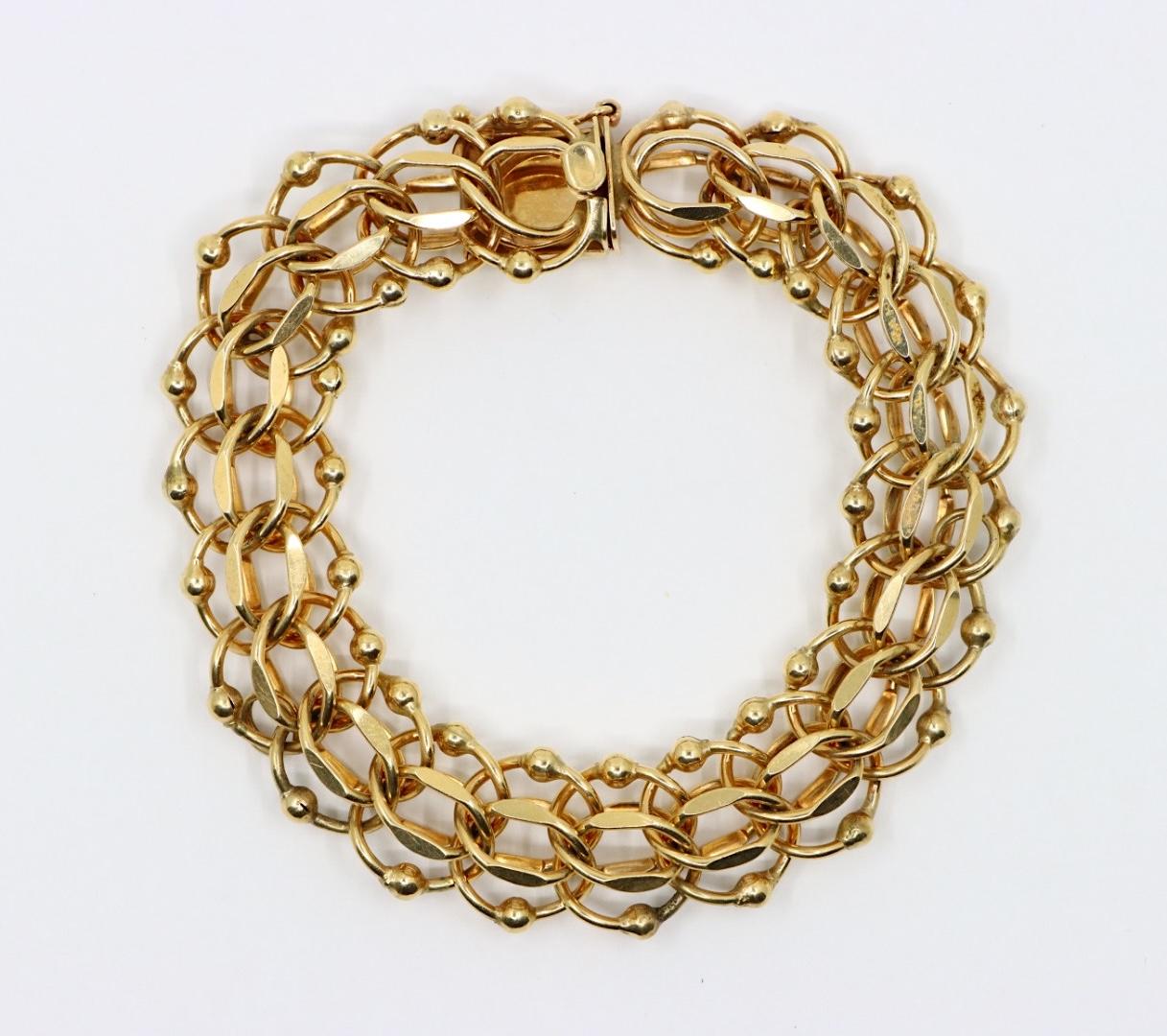 Vintage 14K Gold Chain Bracelet