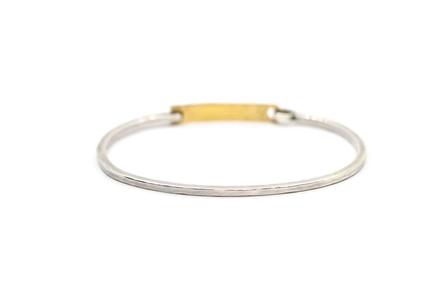 Vintage Cartier 18K Gold & Silver Bangle Bracelet