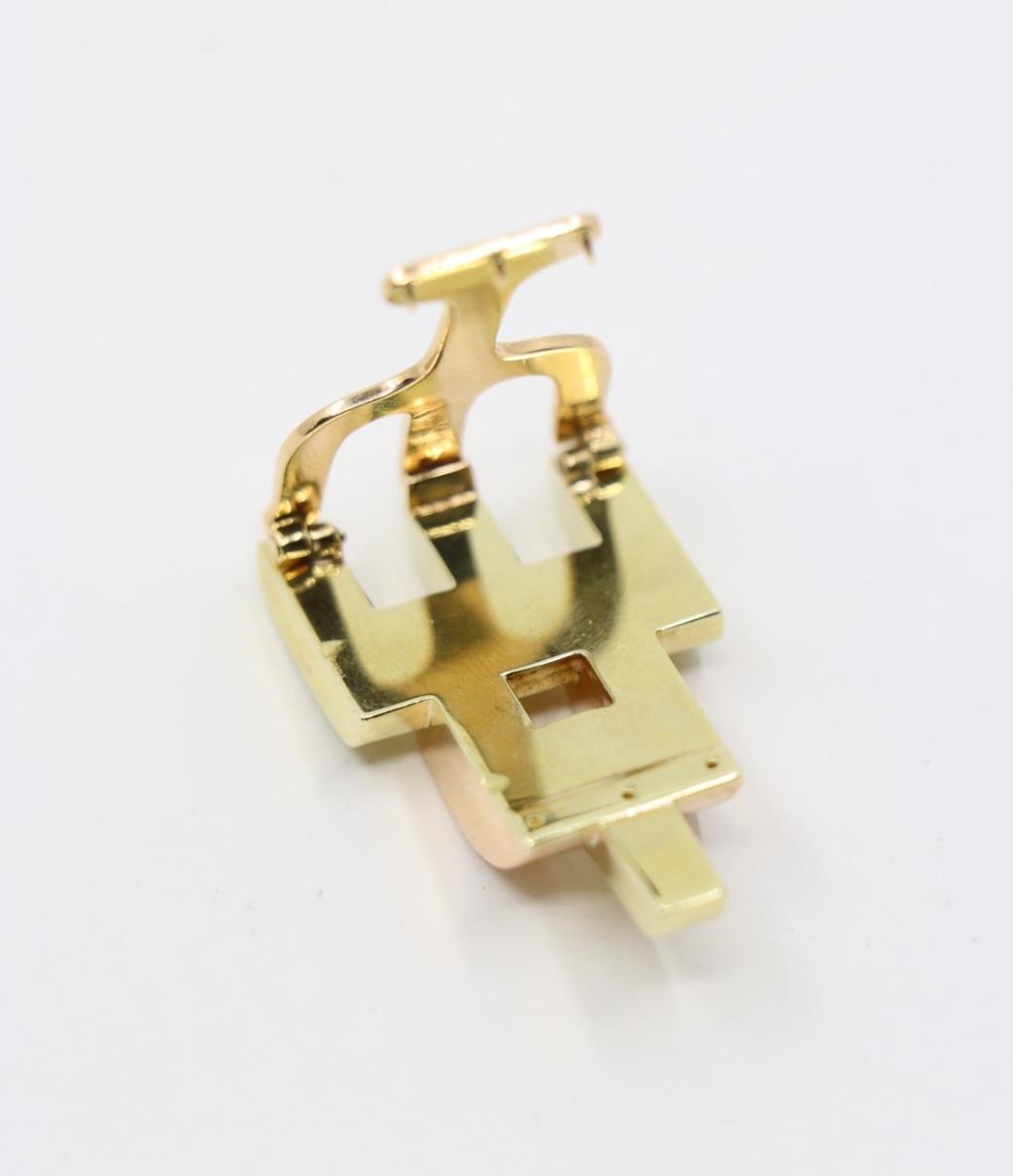 Cartier 14K Rose & Yellow Gold Pyramid Fur Clip