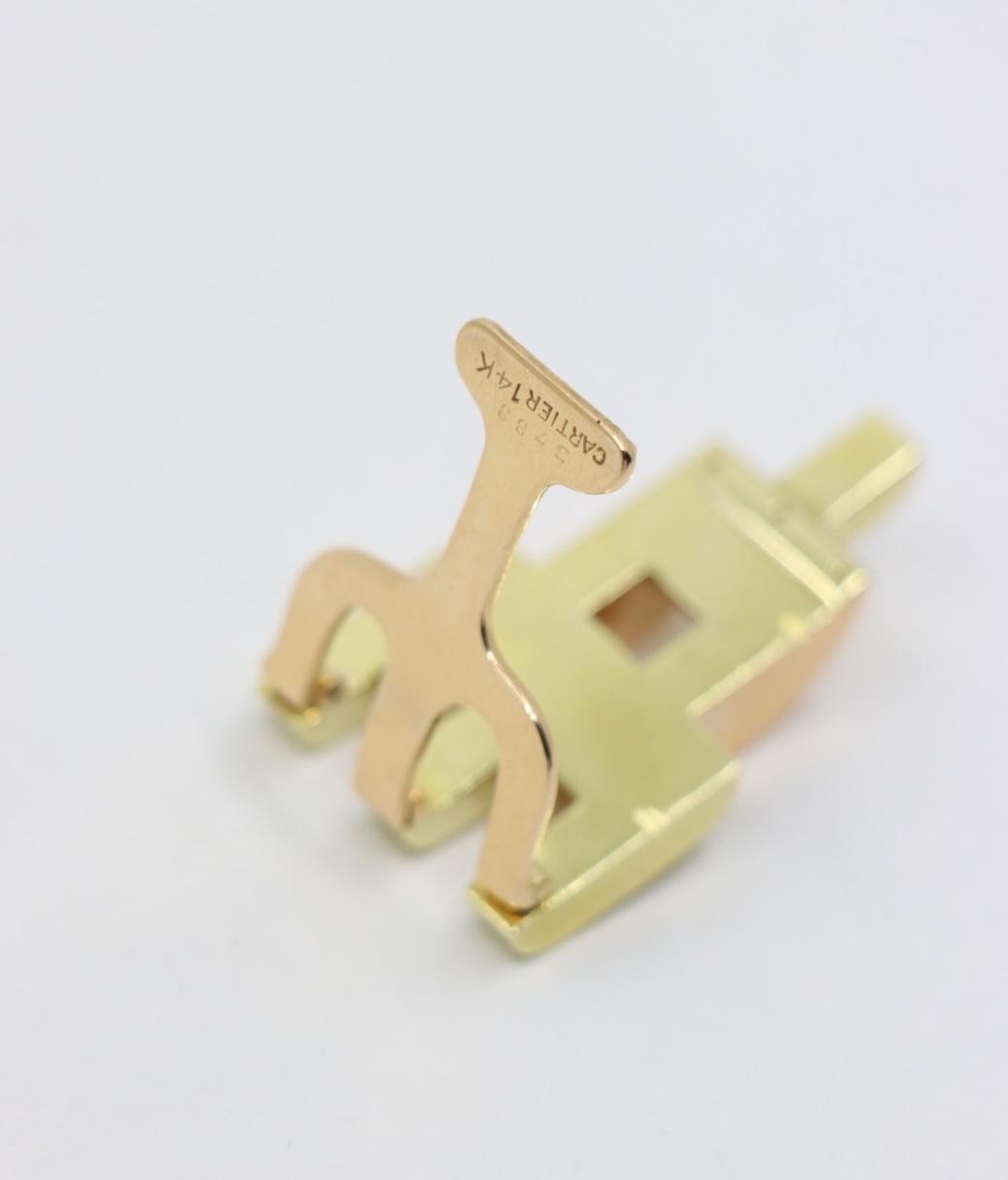 Cartier 14K Rose & Yellow Gold Pyramid Fur Clip