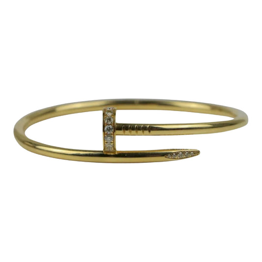 Cartier 18K Gold & Diamond Juste Un Clou Nail Bracelet