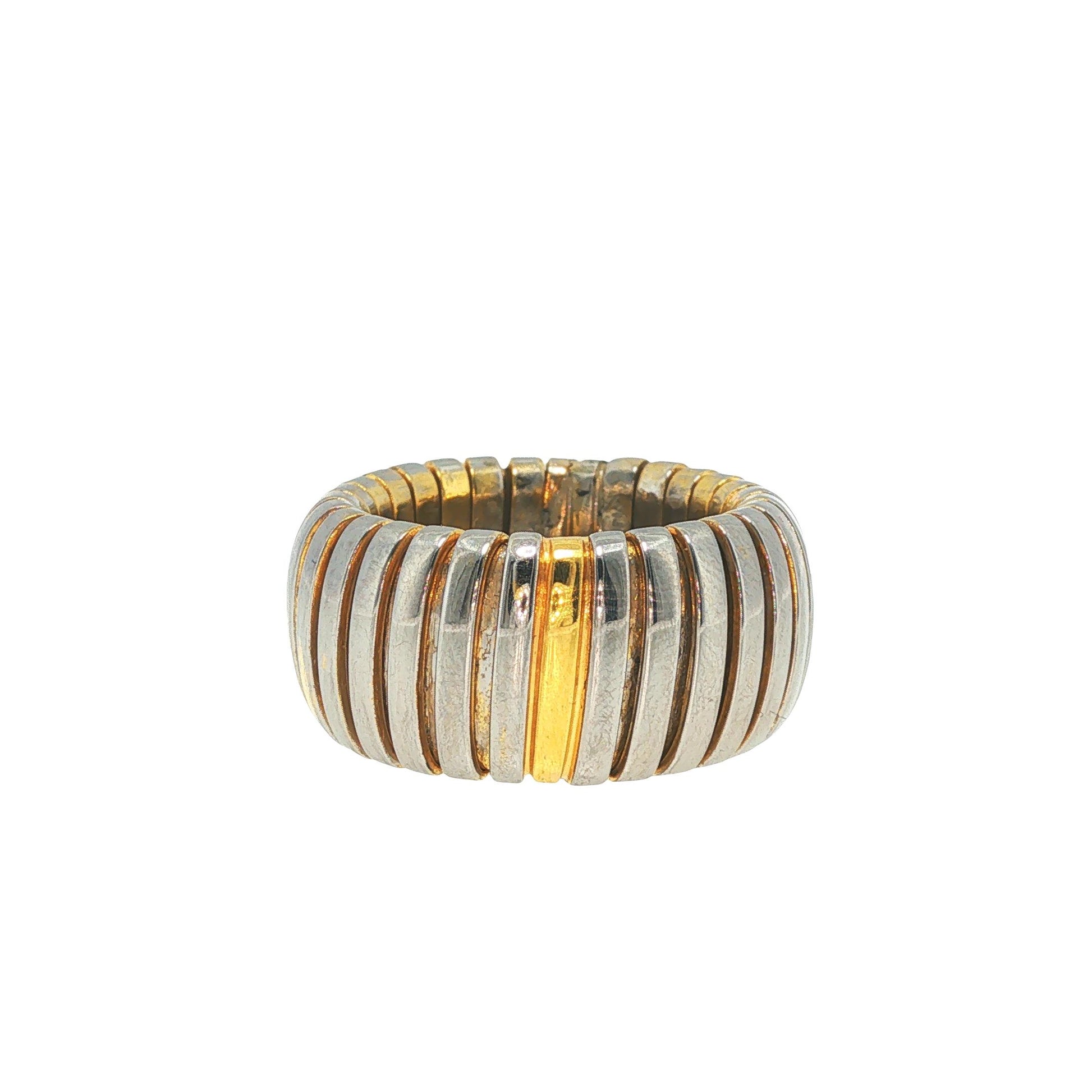 Bulgari 18K Gold and Steel Tugogas Ring