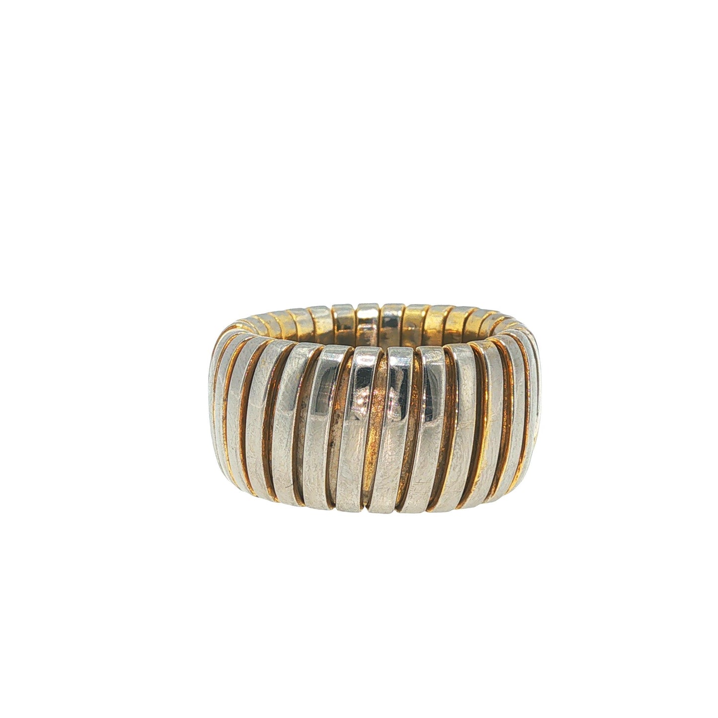 Bulgari 18K Gold and Steel Tugogas Ring