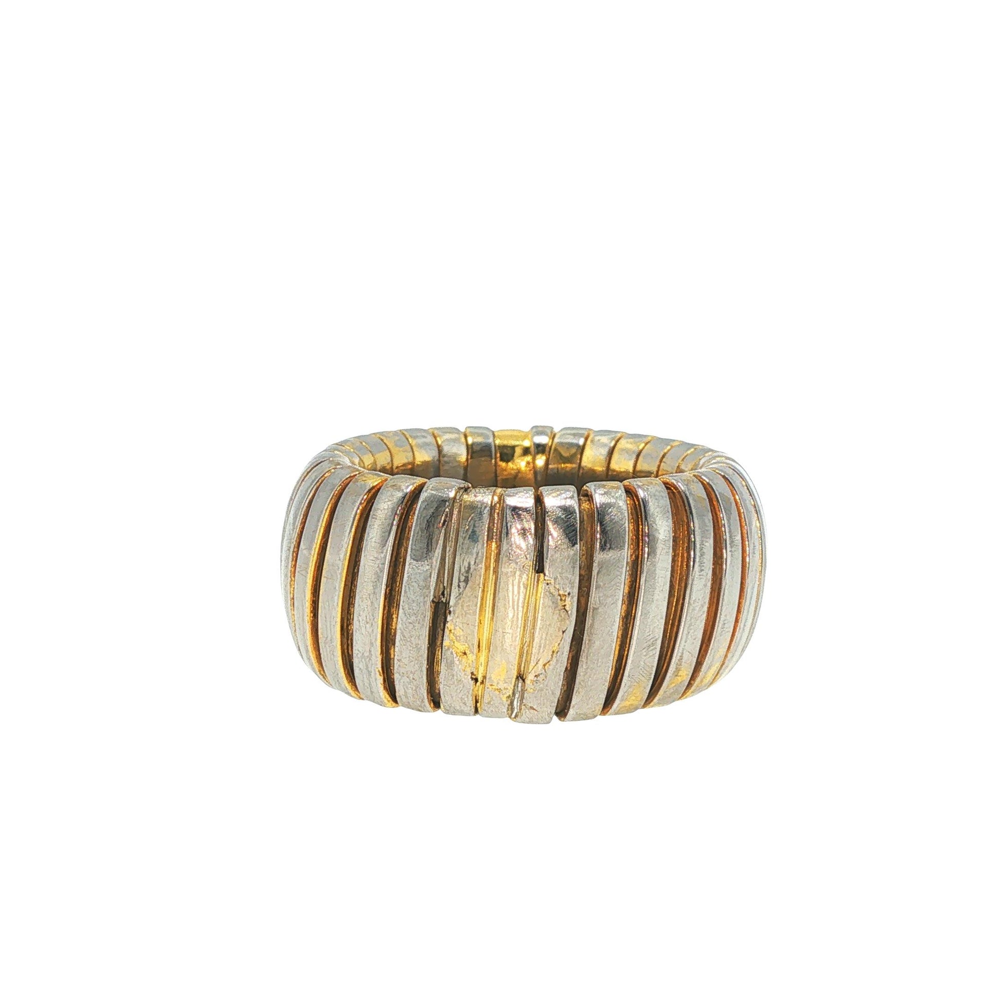 Bulgari 18K Gold and Steel Tugogas Ring