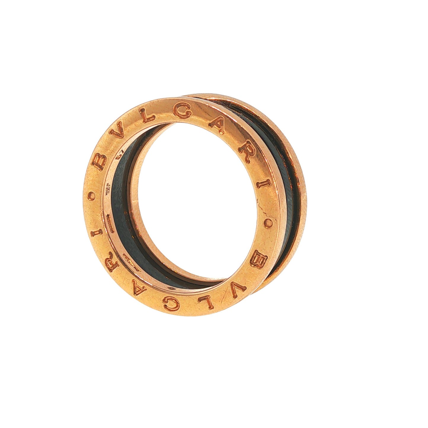 Bulgari 18K Gold Ceramic B.Zero1 Ring