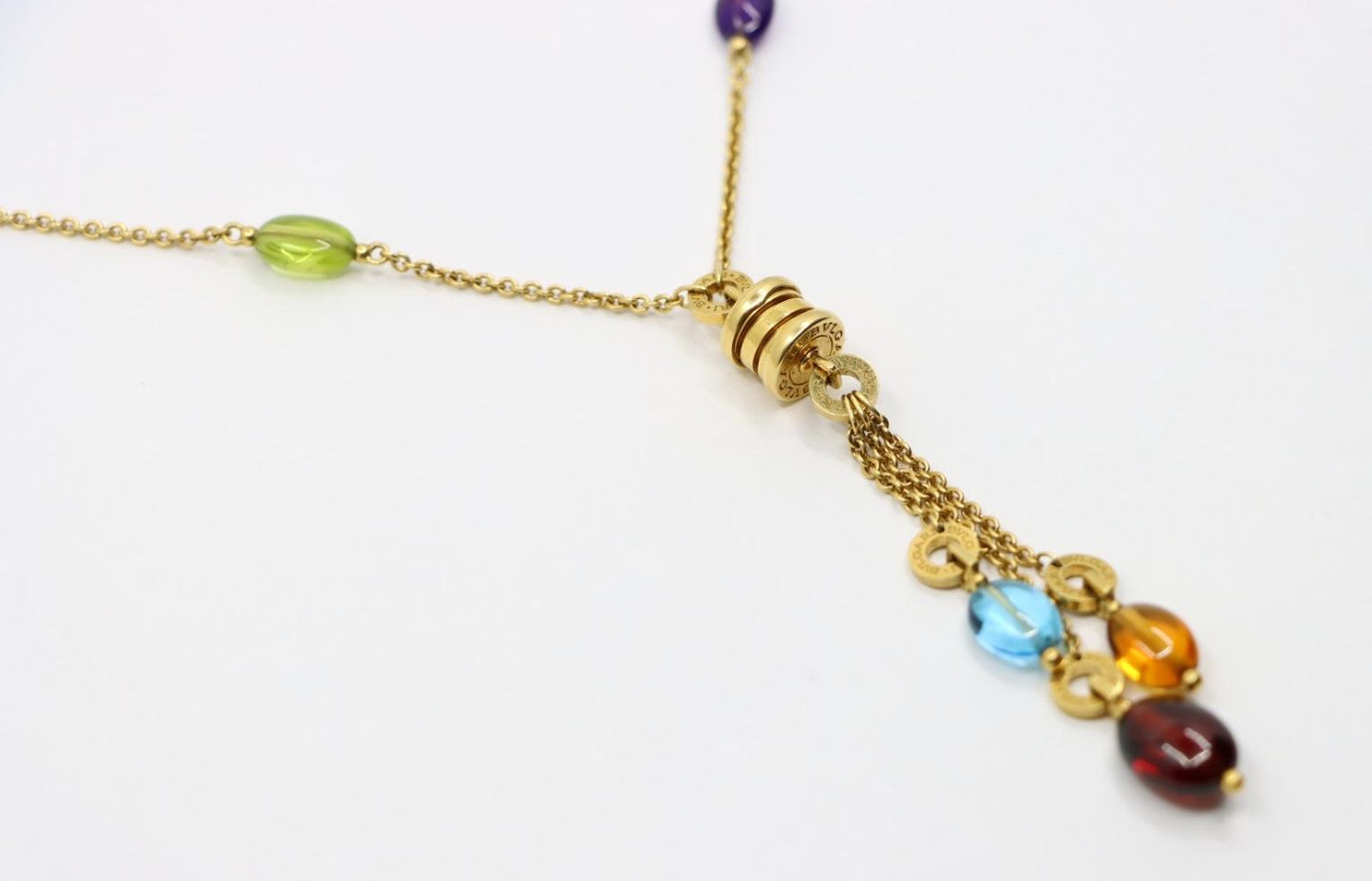 Bulgari B.Zero 18K Gold Multi Gemstone Necklace