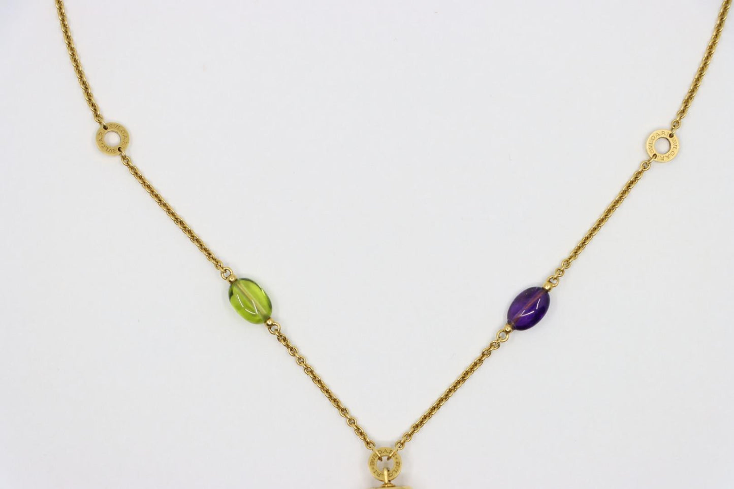 Bulgari B.Zero 18K Gold Multi Gemstone Necklace