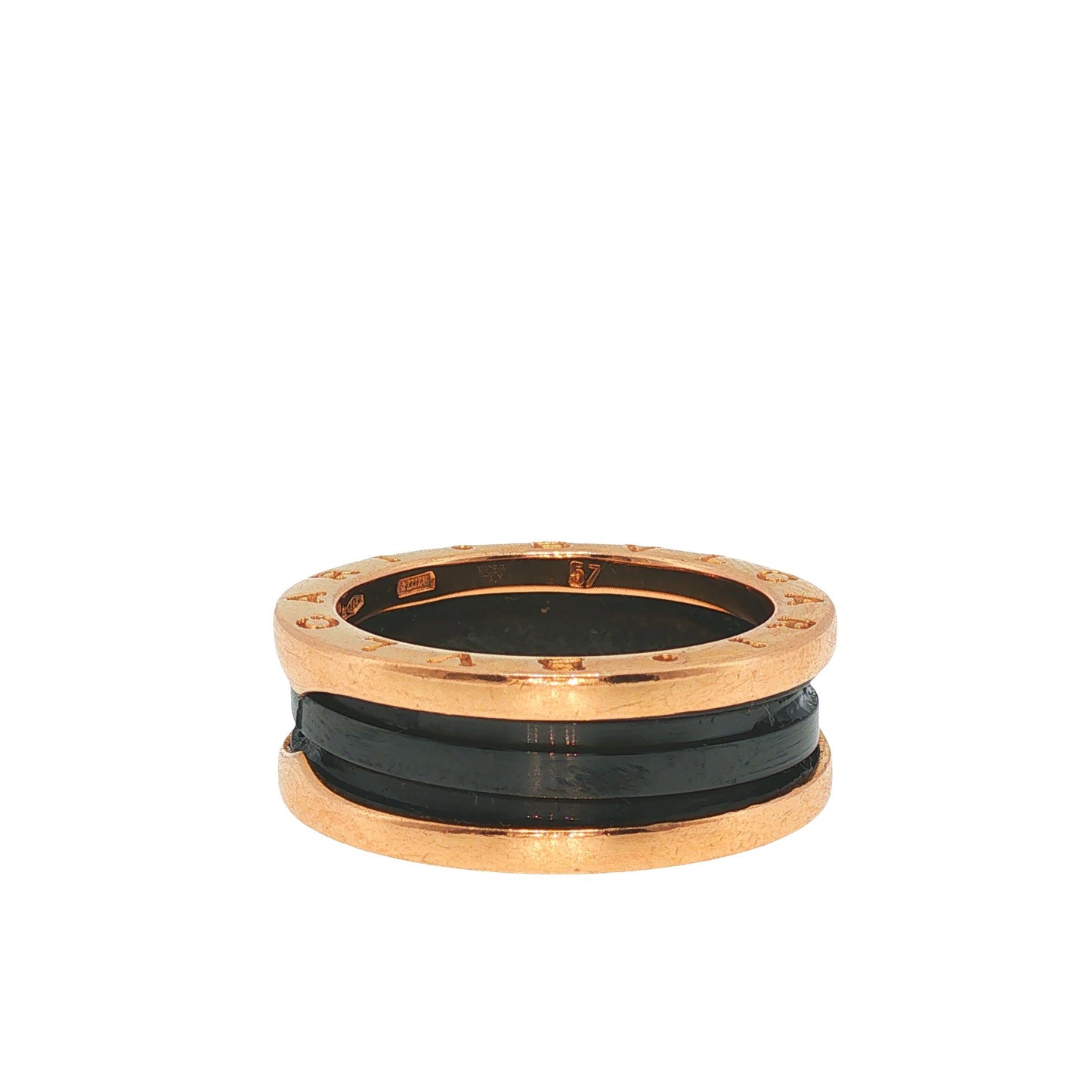 Bulgari 18K Gold Ceramic B.Zero1 Ring