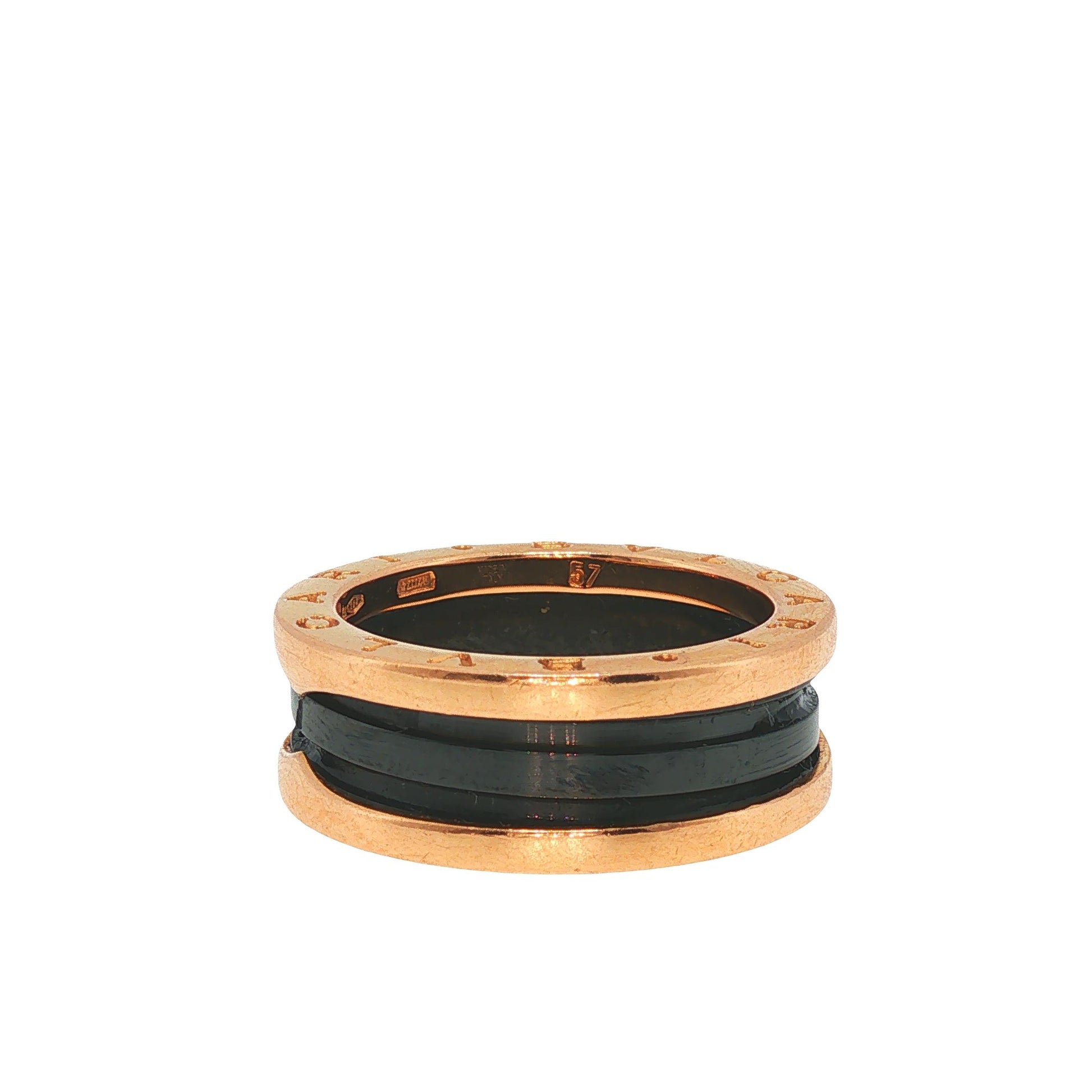 Bulgari 18K Gold Ceramic B.Zero1 Ring