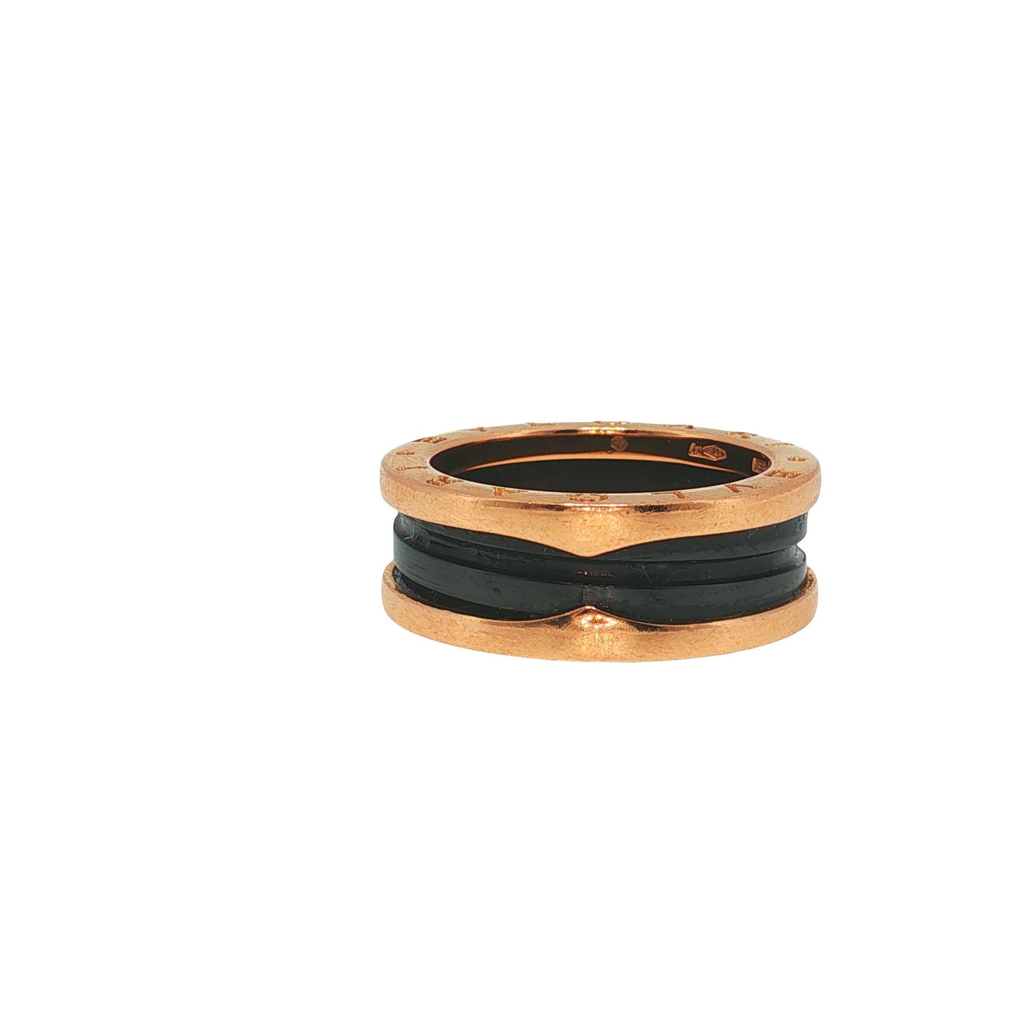 Bulgari 18K Gold Ceramic B.Zero1 Ring