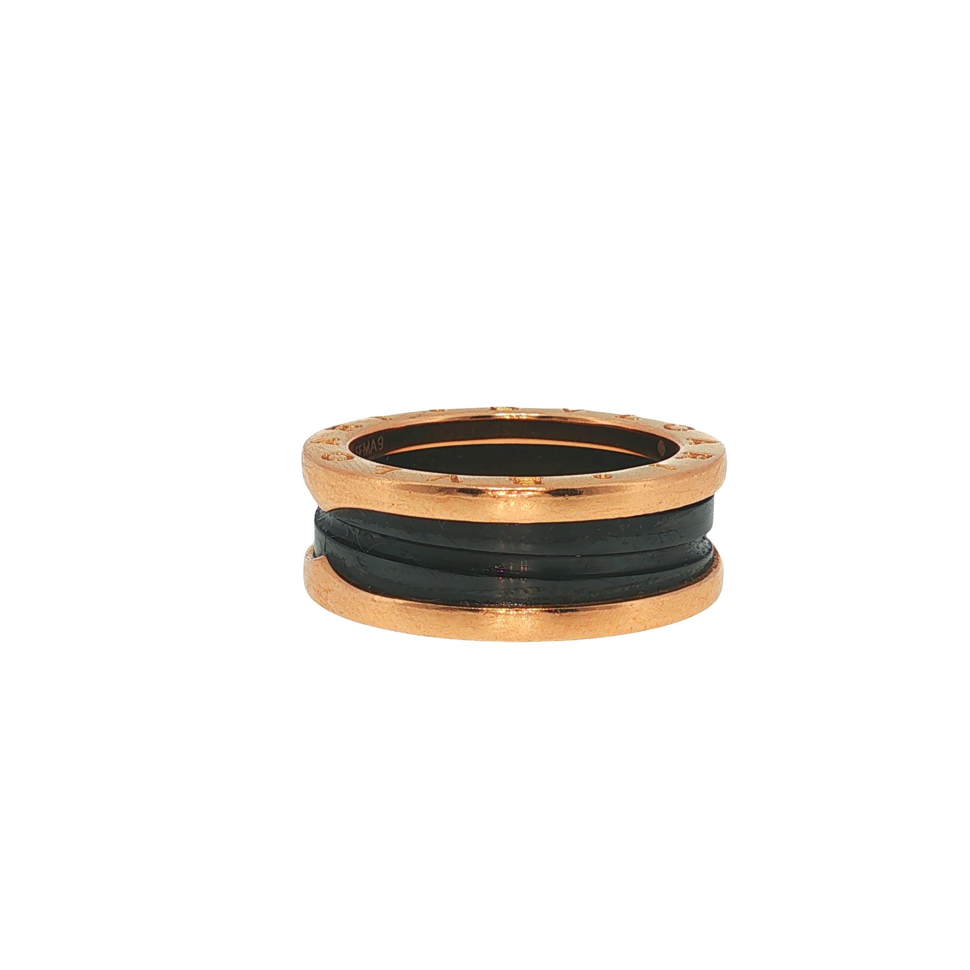 Bulgari 18K Gold Ceramic B.Zero1 Ring