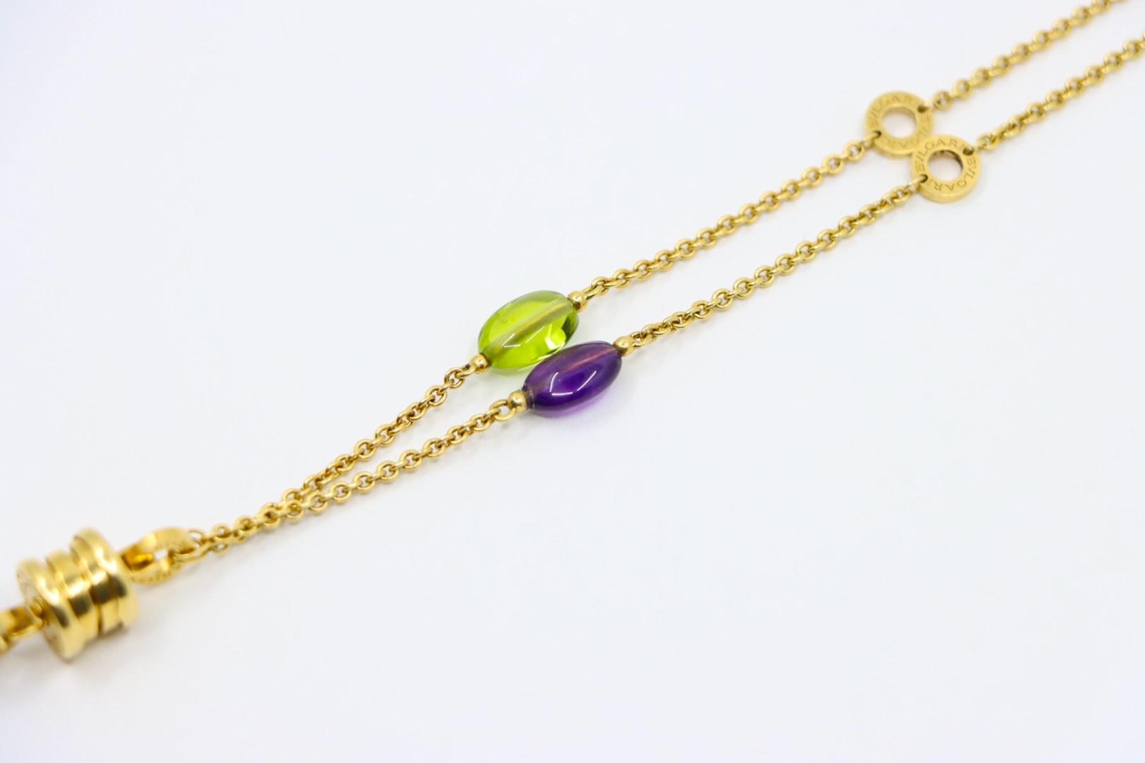 Bulgari B.Zero 18K Gold Multi Gemstone Necklace