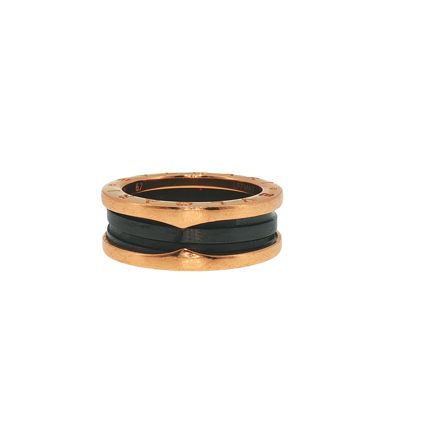 Bulgari 18K Gold Ceramic B.Zero1 Ring