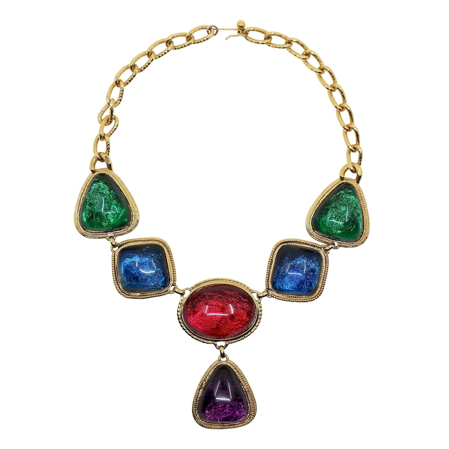 Kenneth Jay Lane KJL Avon Gripoix Cabochons Necklace