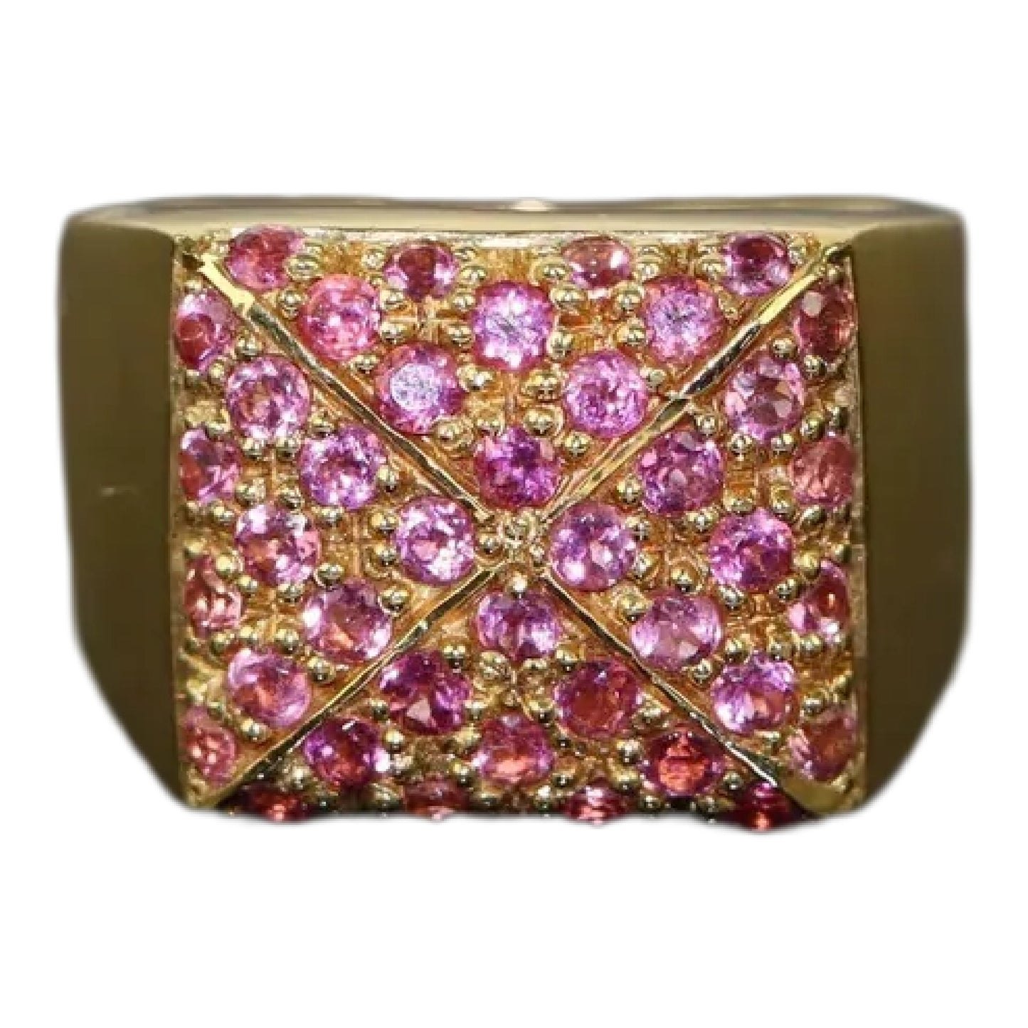 18K Gold Pink Sapphire Ring