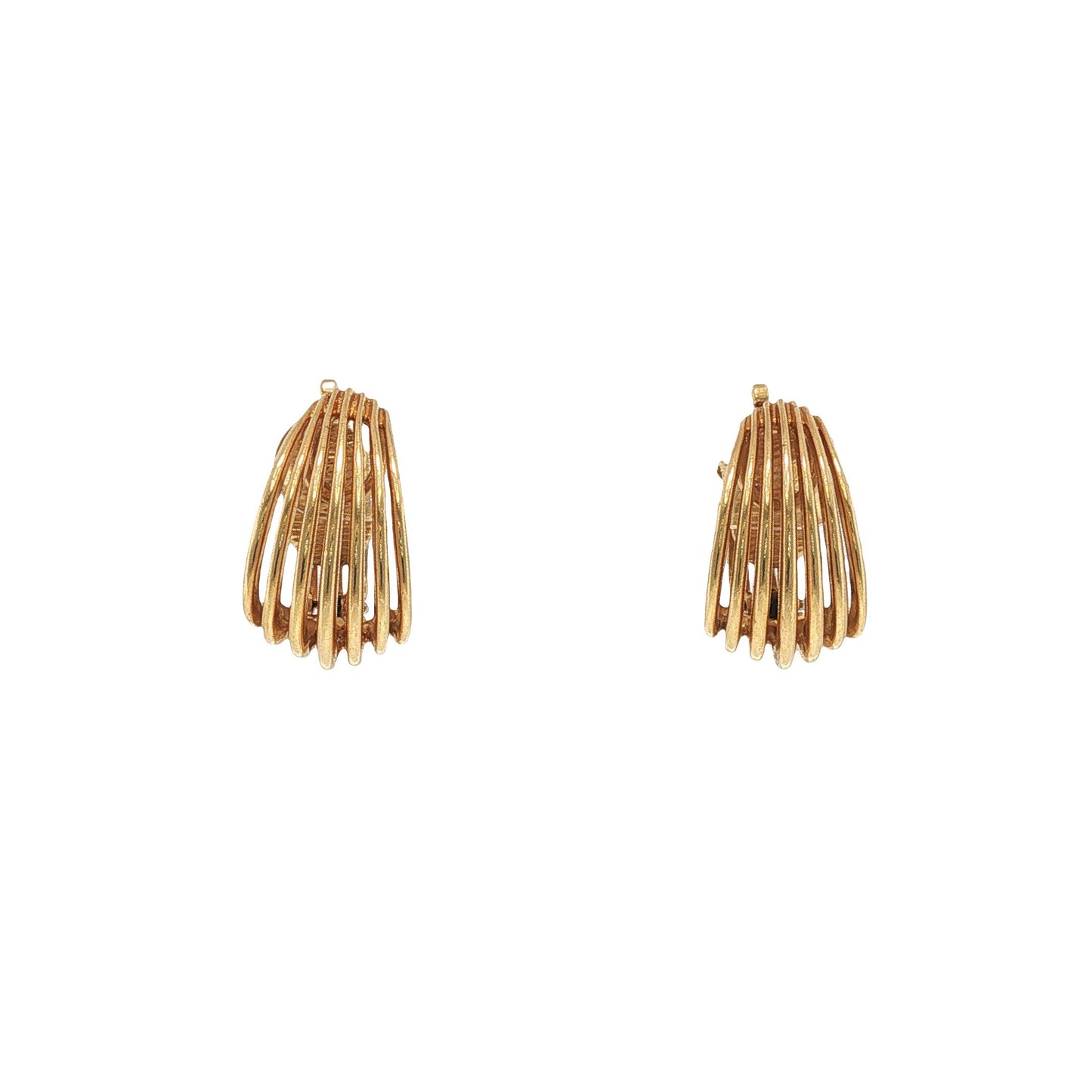 Retro George Schuler for Tiffany & Co. 14K Gold Ear Clips