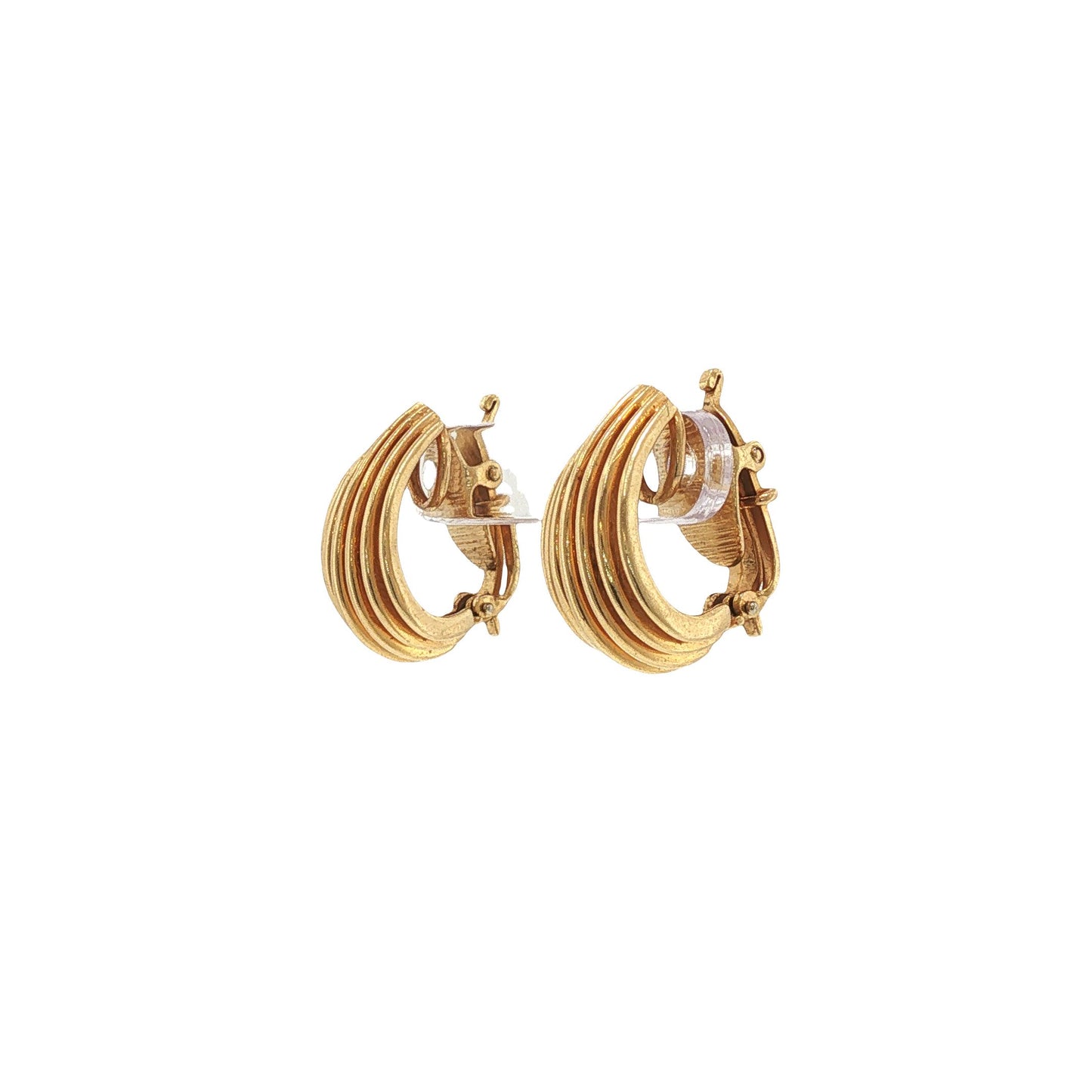 Retro George Schuler for Tiffany & Co. 14K Gold Ear Clips