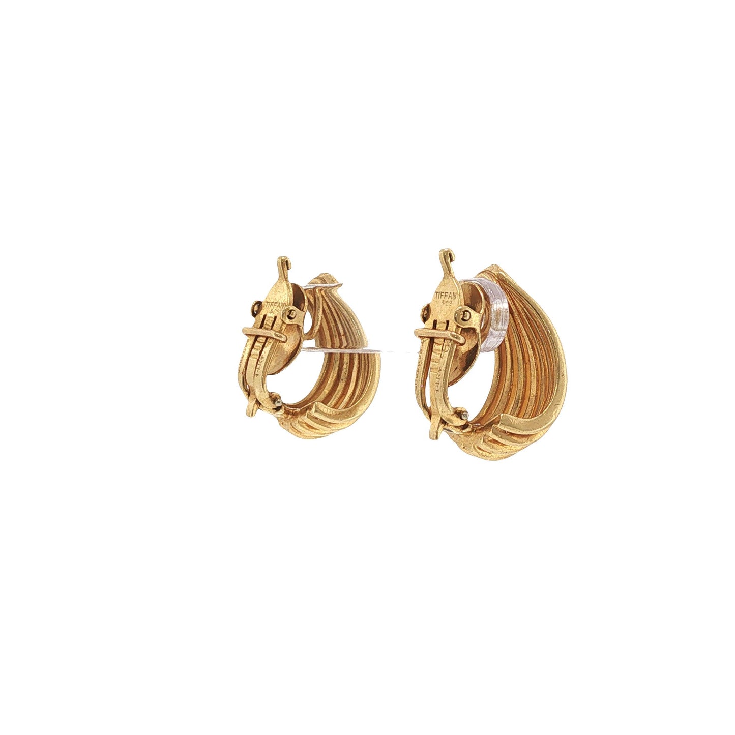 Retro George Schuler for Tiffany & Co. 14K Gold Ear Clips