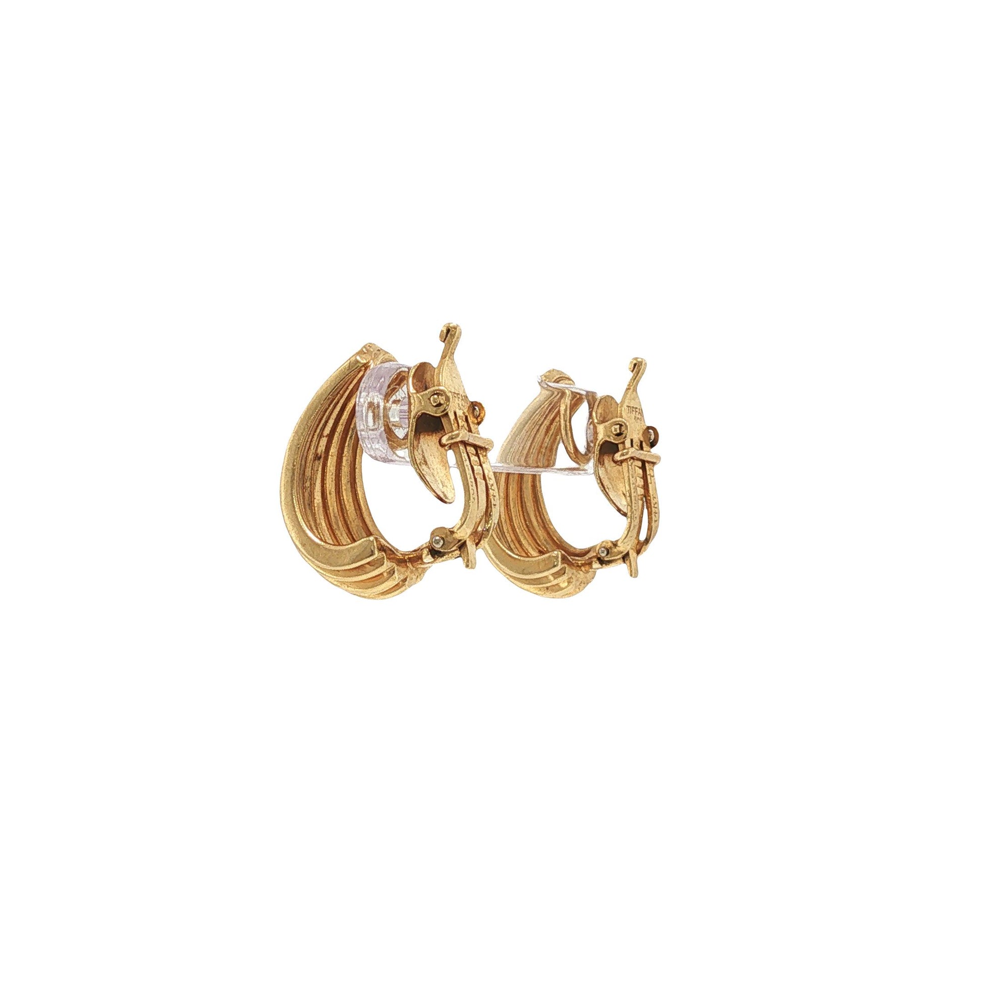 Retro George Schuler for Tiffany & Co. 14K Gold Ear Clips