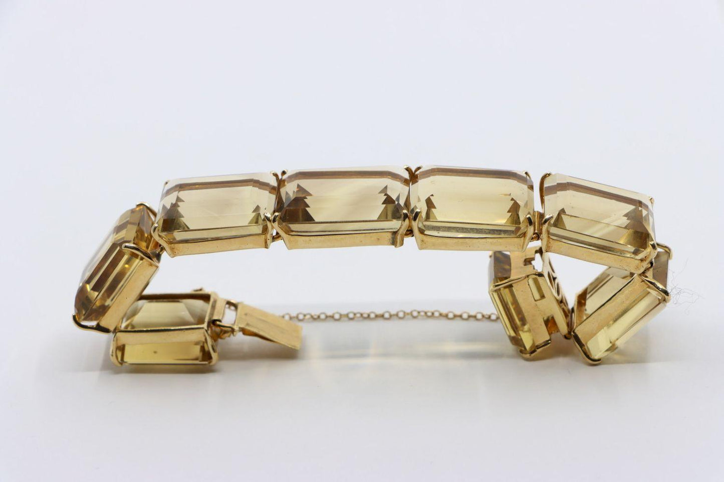 Vintage 14K Gold Citrine Bracelet