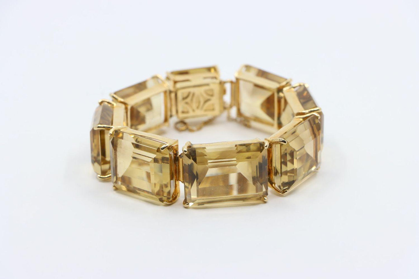 Vintage 14K Gold Citrine Bracelet