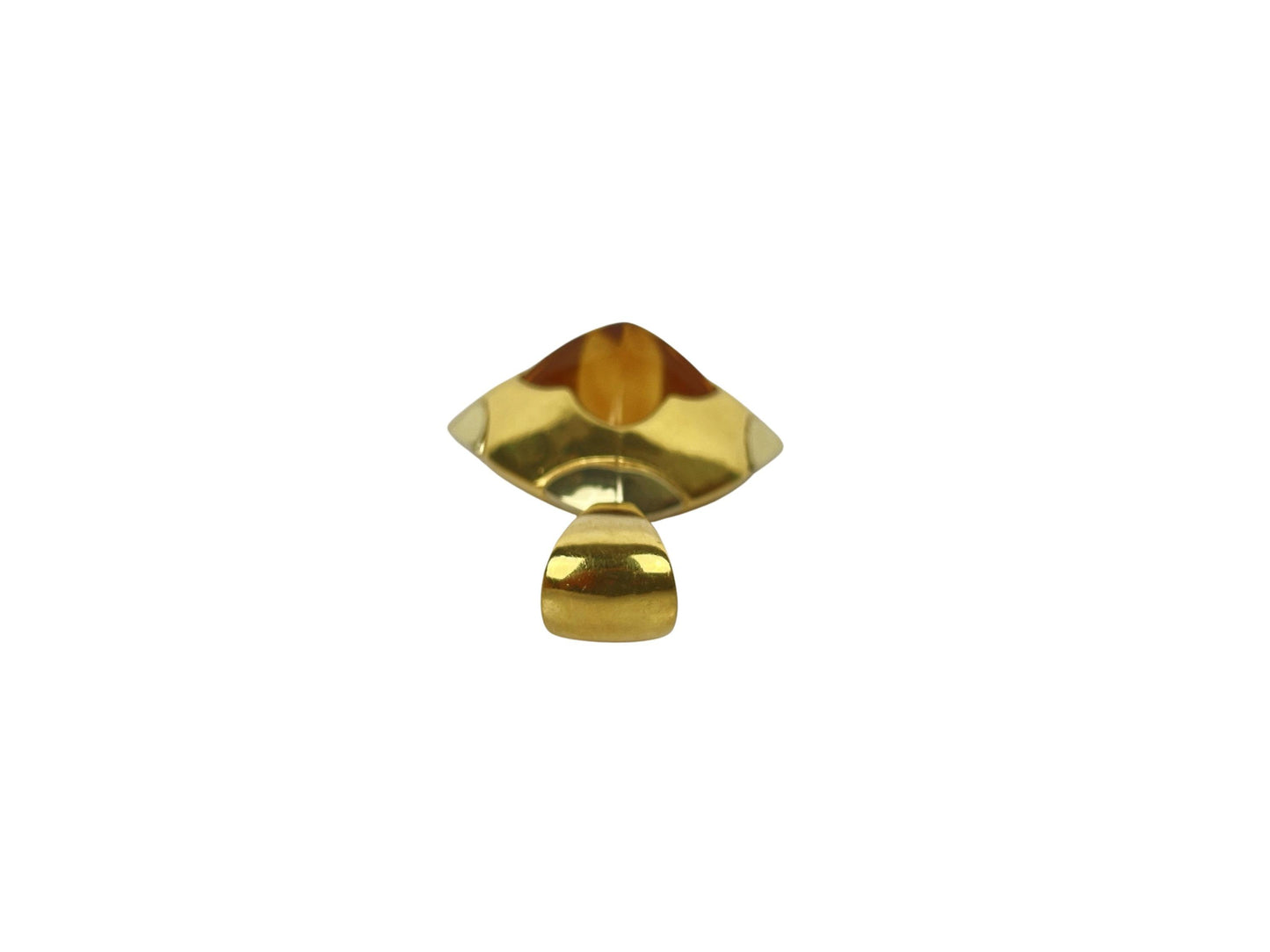 Vintage Bvlgari Pyramid 18K Gold Citrine Pendant