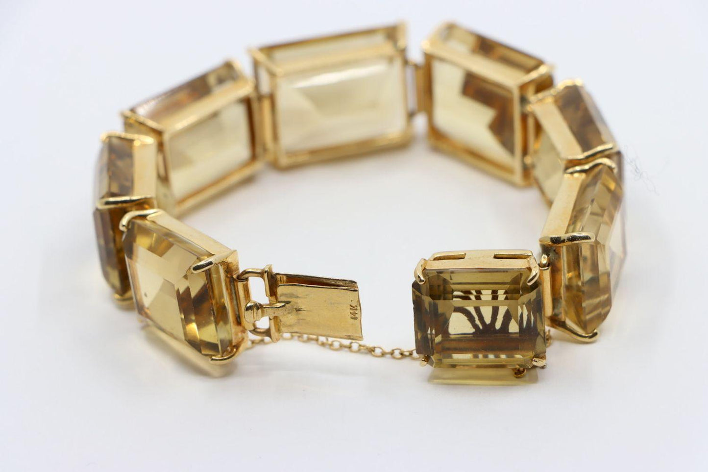 Vintage 14K Gold Citrine Bracelet