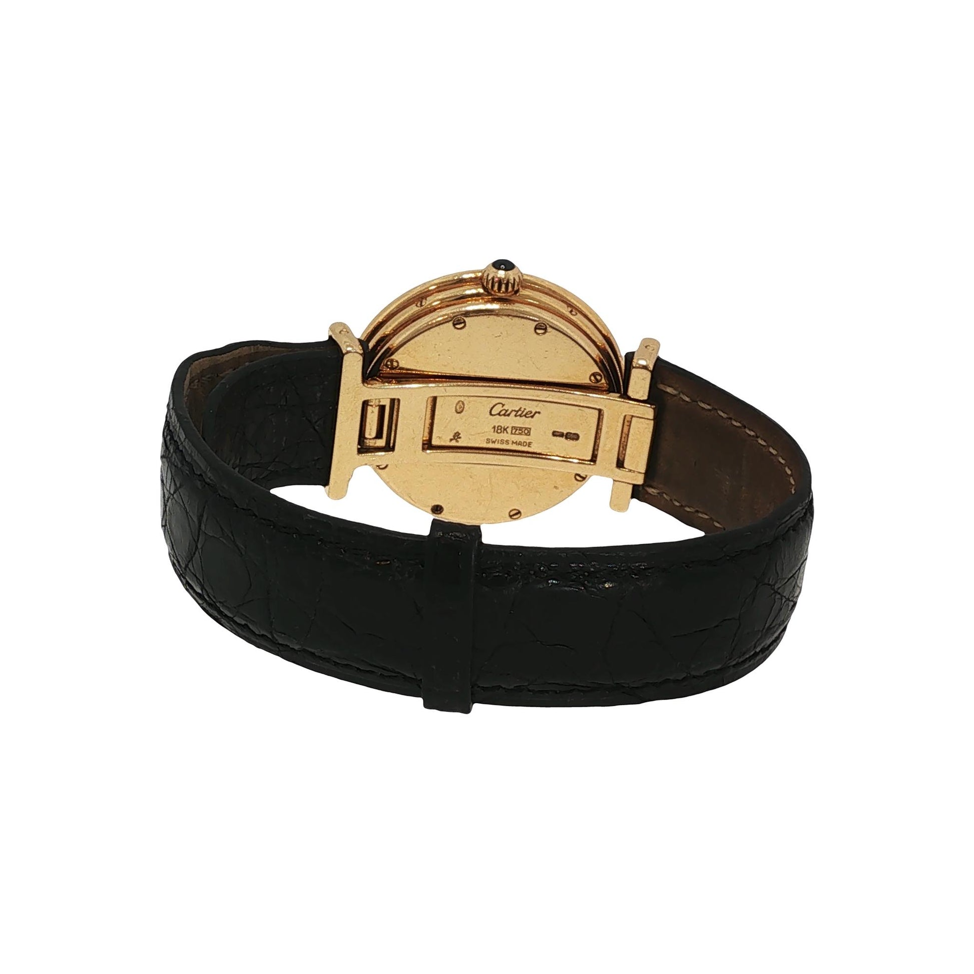CARTIER VENDOME BI-PLAN REF. 2220 18K GOLD MANUAL WIND WRISTWATCH