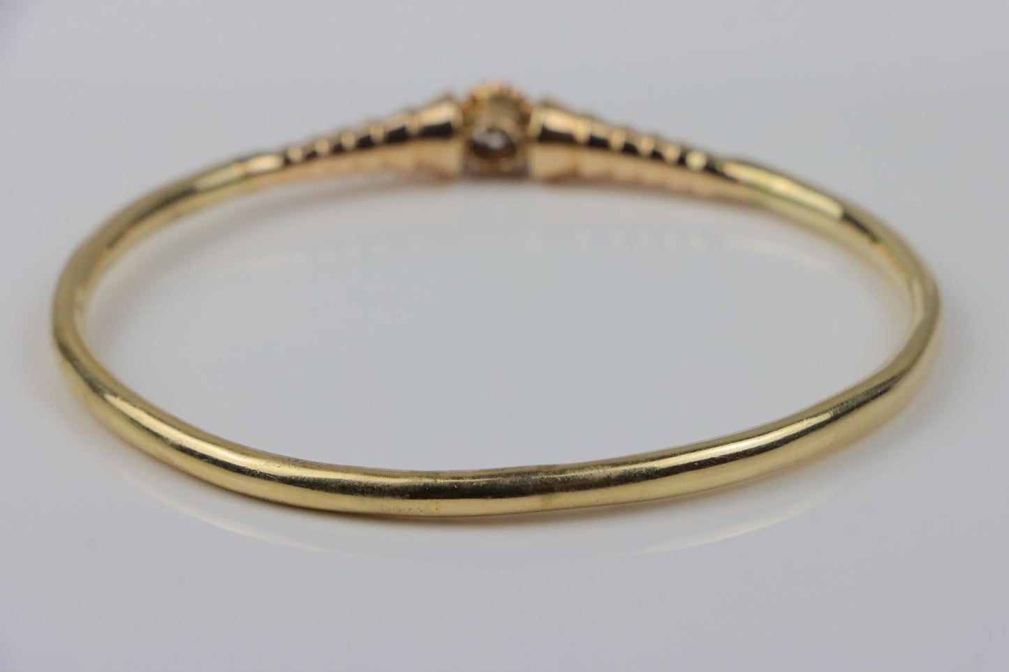 Vintage 14K Gold Diamond Bangle Bracelet