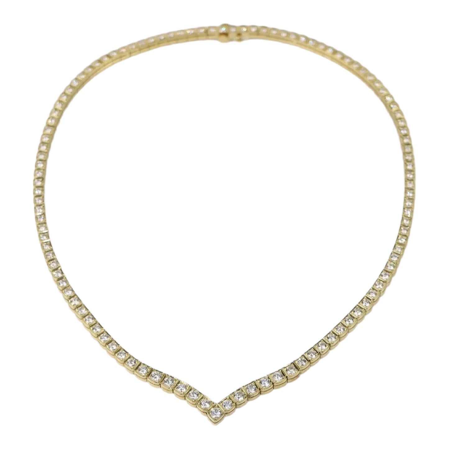 Vintage 9.24 Carat Diamond Riviera Necklace